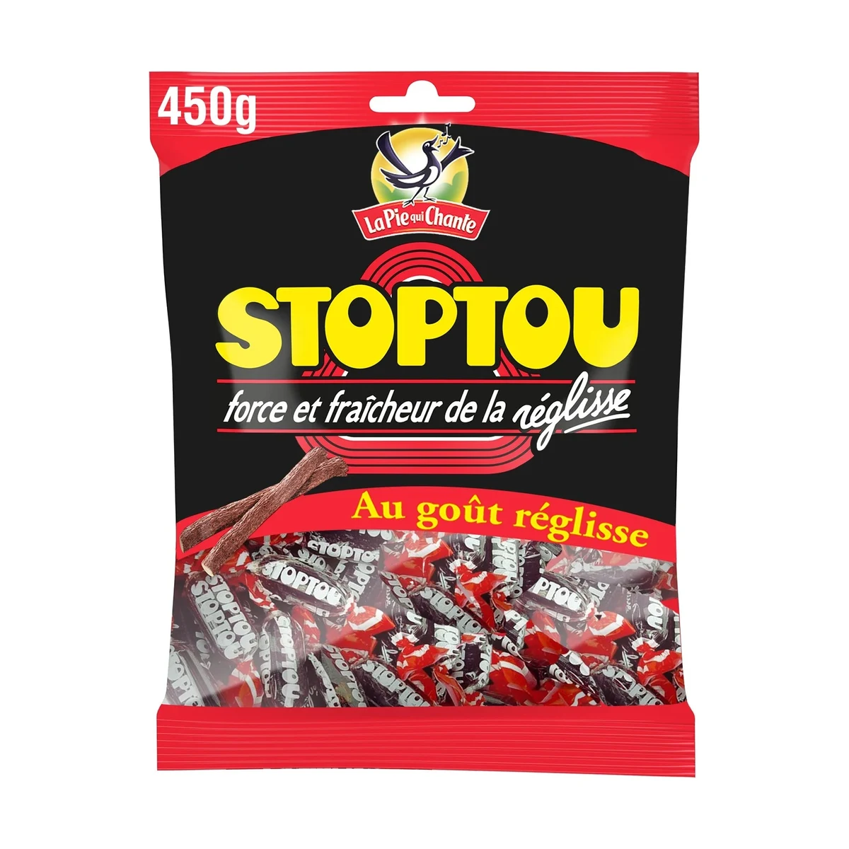Stoptou réglisse 450 g product packaging